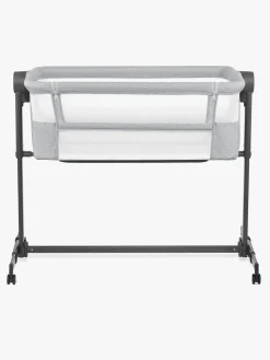 Børnesenge & Tilbehør|Kinderkraft Neste Up 2 Bedside Crib, Light Grey Grå