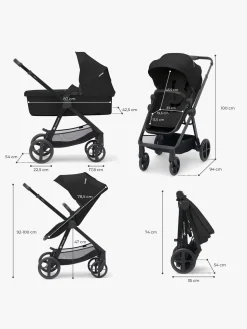Duo- & Kombivogne|Kinderkraft NEWLY Mink Pro Kombivogn 4-i-1, Classic Black Sort