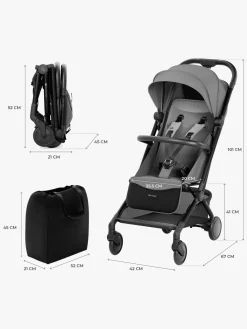 Kinderkraft Rejseklapvogne-PILOT 2 Klapvogn, Platinum Gray