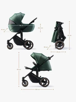 Duo- & Kombivogne|Kinderkraft Prime 2 2-in-1 Duovogn, Dark Green Grøn