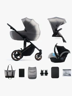 Kinderkraft Vognpakker-PRIME 2 3-in-1 Duovogn Travelsystem inkl. Mink Pro, Shadow Grey