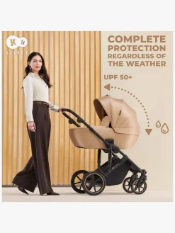 Vognpakker|Kinderkraft PRIME 2 3-in-1 Duovogn Travelsystem inkl. Mink Pro, Sandrose Beige