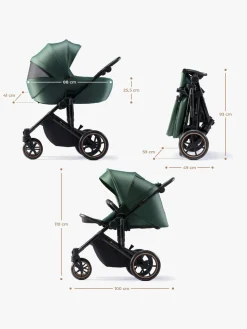 Duo- & Kombivogne|Kinderkraft Prime 2 2-in-1 Duovogn, Dark Green Grøn