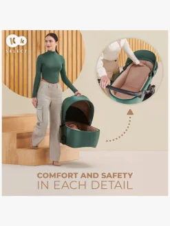 Duo- & Kombivogne|Kinderkraft Prime 2 2-in-1 Duovogn, Dark Green Grøn