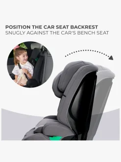 Autostole 9-36 Kg|Kinderkraft SAFETY-FIX 2 I-Size Autostol, Grey Grå