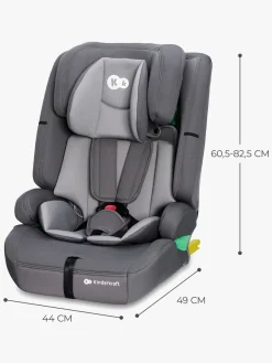 Autostole 9-36 Kg|Kinderkraft SAFETY-FIX 2 I-Size Autostol, Grey Grå