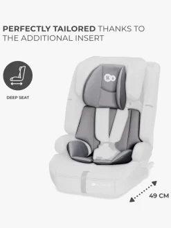 Autostole 9-36 Kg|Kinderkraft SAFETY-FIX 2 I-Size Autostol, Grey Grå