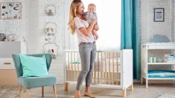 Børnesenge & Tilbehør|Kinderkraft Tremmeseng Nico, White