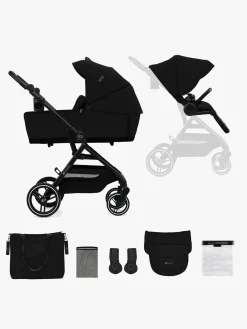 Duo- & Kombivogne|Kinderkraft YOXI 2-in-1 Duovogn, Pure Black Sort
