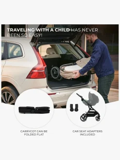 Duo- & Kombivogne|Kinderkraft YOXI 2-in-1 Duovogn, Pure Black Sort