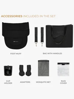 Duo- & Kombivogne|Kinderkraft YOXI 2-in-1 Duovogn, Pure Black Sort