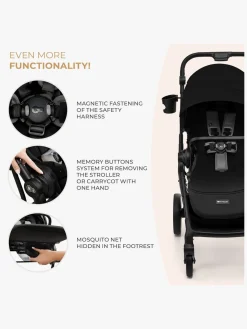 Duo- & Kombivogne|Kinderkraft YOXI 2-in-1 Duovogn, Pure Black Sort