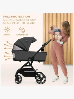 Duo- & Kombivogne|Kinderkraft YOXI 2-in-1 Duovogn, Moonlight Grey Grå
