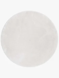 Gulvtæpper|KM Carpets Cozy Rundt Gulvtæppe 160, White