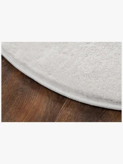 Gulvtæpper|KM Carpets Cozy Rundt Gulvtæppe 160, White
