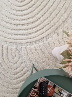 Gulvtæpper|KM Carpets Doria Zen Gulvtæppe 160x230, Hvid