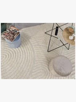 Gulvtæpper|KM Carpets Doria Zen Gulvtæppe 120x170, Hvid