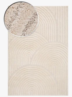 Gulvtæpper|KM Carpets Doria Zen Gulvtæppe 120x170, Hvid