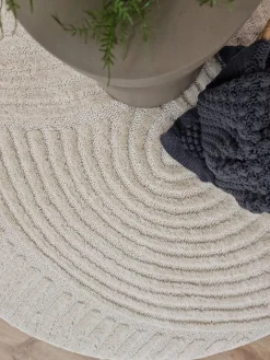 Gulvtæpper|KM Carpets Doria Zen  Rundt Gulvtæppe 160, Hvid