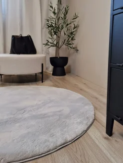 Gulvtæpper|KM Carpets Dream Rund Gulvtæppe 80, Grå