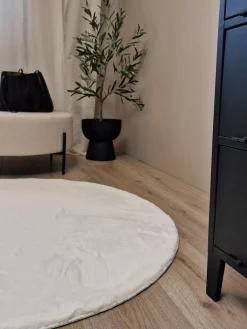 Børn KM Gulvtæpper-Carpets Dream Rundt Gulvtæppe 120, Hvid