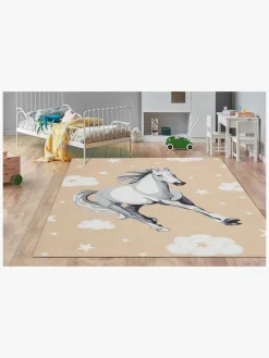 Børn KM Gulvtæpper-Carpets Gulvtæppe Play Hest Hørren 120x160