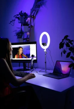 Lamper & Belysning|Kodak Desk Ring Light Lampe 10 Tommer, Hvid