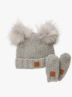 Tilbehør|Vintertøj|Kombi Adorable Hue og Vanter, Light Heather Gray