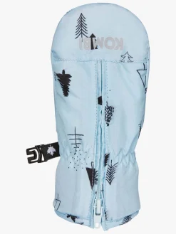 Børn Kombi Tilbehør|Vintertøj-Adorable Vanter, Blue Forest