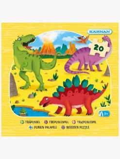 Krnan Spil & Puslespil-Kärnan Dinosaurer Træpuslespil i Træ 20 Brikker