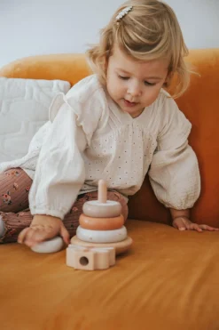 LabelLabel2 Babylegetøj-Label Label Stablelegetøj Ringe, Nougat