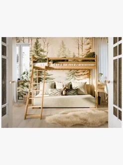 Børnesenge & Tilbehør|LanoMeble Lano Meble SOFINO Højseng i Fyrretræ med Sofa 90x200/140x200, Cashmere/Poso