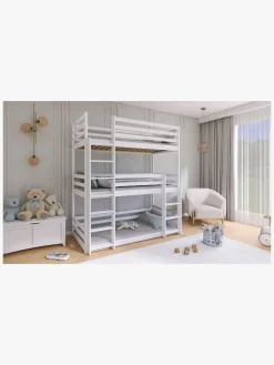 Børn LanoMeble Børnesenge & Tilbehør-Lano Meble TED Tribbelkøjeseng 80x180, Hvid