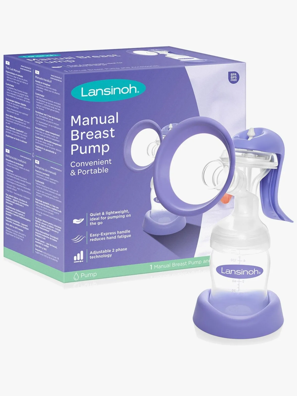 Amning|Lansinoh Brystpumpe, Manuel