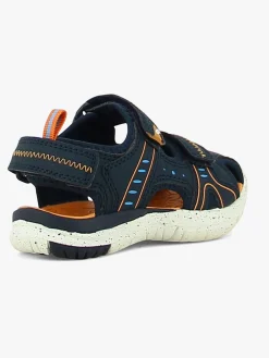 Sandaler & Klipklapper|Leaf Ljungby Sandaler, Navy/Orange