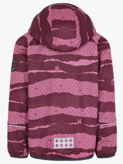 Børn LegoWear Overtøj-LEGO Wear Softshelljakke, Bordeaux