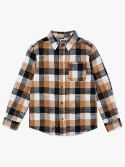 Børn Levis Overdele-Levi's LVB Buffalo Check Flonnelskjorte, Jet Black