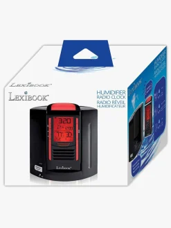 Interiør|Lexibook Luftfugter Vækkeur, Black/Red