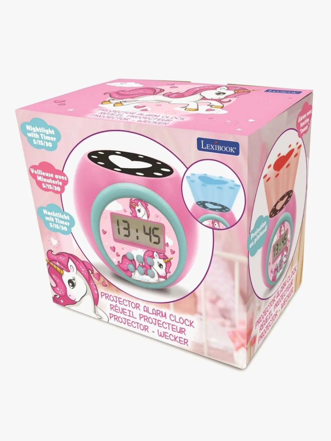 Interiør|Lexibook Projector Vækkeur, Lyserød