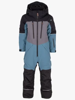 Børn Lindberg Overtøj-Alpine Flyverdragt, Black/Turquiose