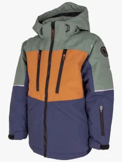 Børn Lindberg Vintertøj-Alpine Vinterjakke, Grøn/Blå