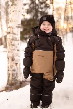 Overtøj|Lindberg Anorak Flyverdragt, Potato Brun/Sort