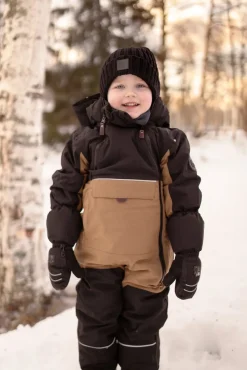 Overtøj|Lindberg Anorak Flyverdragt, Potato Brun/Sort