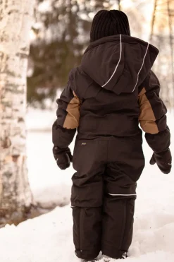 Overtøj|Lindberg Anorak Flyverdragt, Potato Brun/Sort