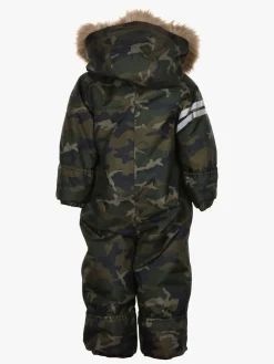 Børn Lindberg Flyverdragter|Overtøj-Camo Babyflyverdragt, Green