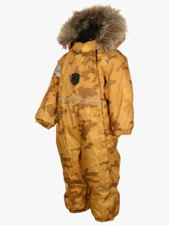 Overtøj|Lindberg Camo Babyflyverdragt, Yellow Gul