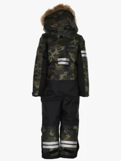 Børn Lindberg Flyverdragter|Overtøj-Camo Flyverdragt, Green