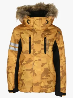 Børn Lindberg Vintertøj-Camo Vinterjakke, Yellow