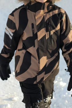 Børn Lindberg Vintertøj-Colden Vinterjakke, Beige/Black