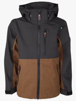 Overtøj|Lindberg Explorer Skaljakke, Cayenne Sort/Brun